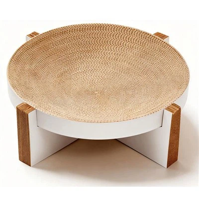 Гофрирана хартиена купа-котешко легло с подложка за драскане